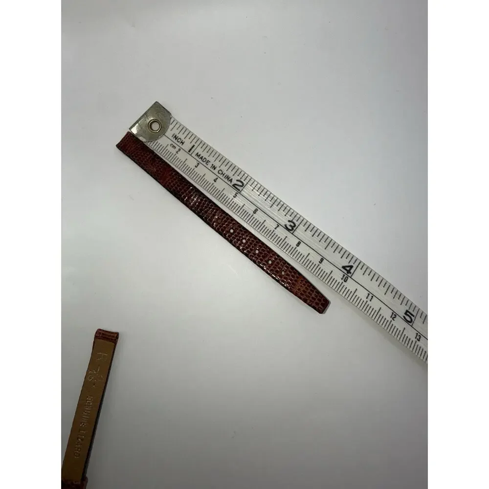 8mm KREISLER Genuine Lizard Honey NOS Vintage Watch Band & Gold-Tone Buckle